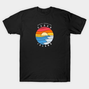 Cedar Island, NC Stained Glass Sunrise Summertime T-Shirt